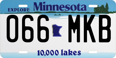 MN license plate 066MKB