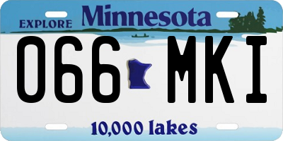 MN license plate 066MKI