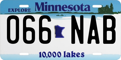 MN license plate 066NAB