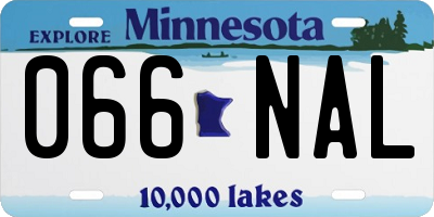 MN license plate 066NAL