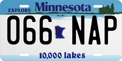 MN license plate 066NAP