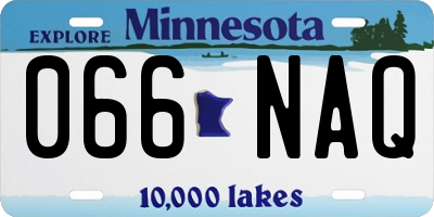 MN license plate 066NAQ