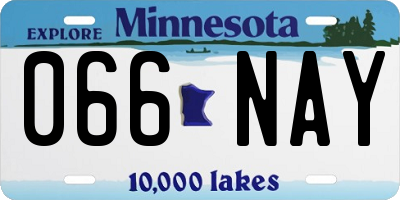 MN license plate 066NAY