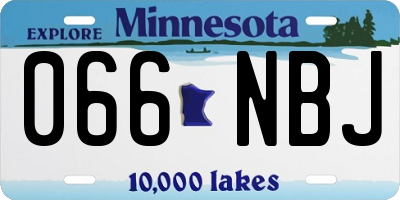 MN license plate 066NBJ