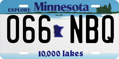 MN license plate 066NBQ