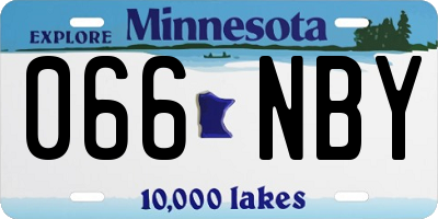 MN license plate 066NBY