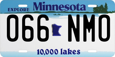 MN license plate 066NMO