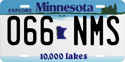 MN license plate 066NMS