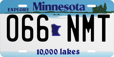 MN license plate 066NMT