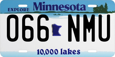 MN license plate 066NMU