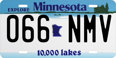 MN license plate 066NMV