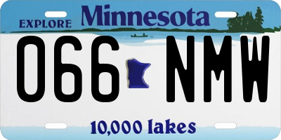 MN license plate 066NMW