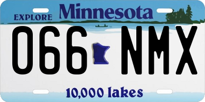 MN license plate 066NMX