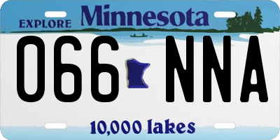 MN license plate 066NNA