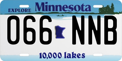 MN license plate 066NNB