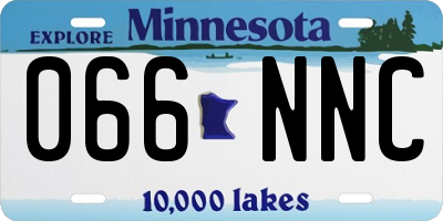 MN license plate 066NNC
