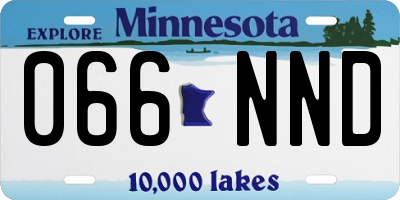 MN license plate 066NND