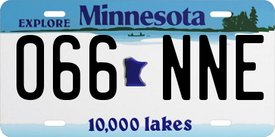 MN license plate 066NNE