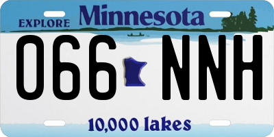 MN license plate 066NNH