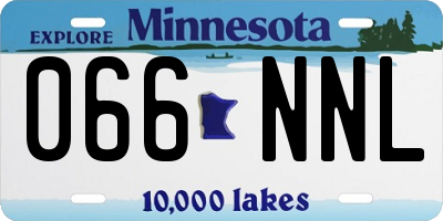 MN license plate 066NNL