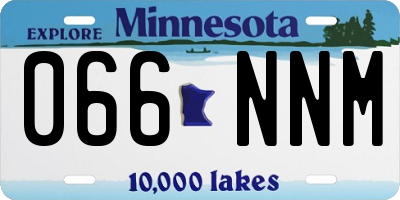 MN license plate 066NNM
