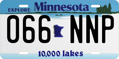 MN license plate 066NNP