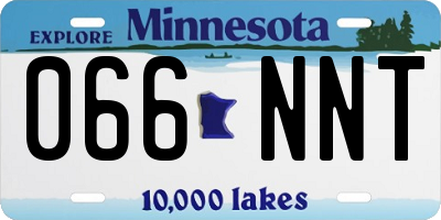 MN license plate 066NNT