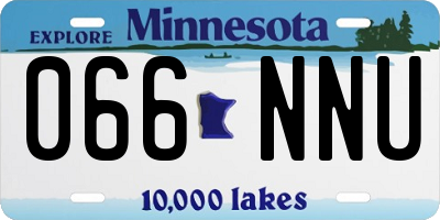MN license plate 066NNU