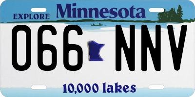MN license plate 066NNV