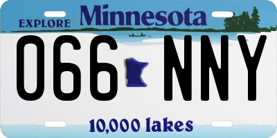MN license plate 066NNY