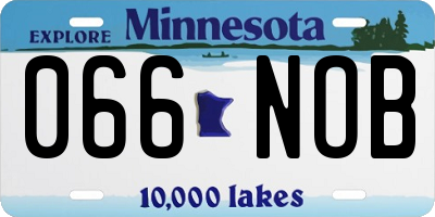 MN license plate 066NOB