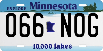 MN license plate 066NOG