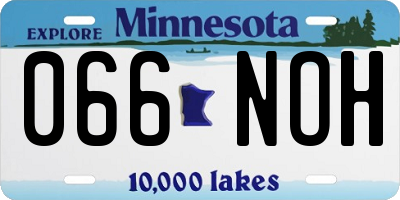 MN license plate 066NOH