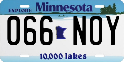 MN license plate 066NOY