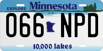 MN license plate 066NPD