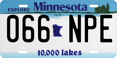 MN license plate 066NPE