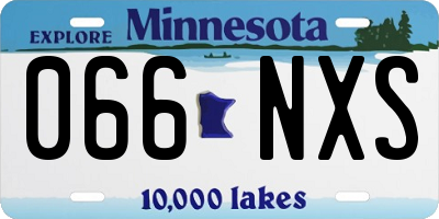 MN license plate 066NXS