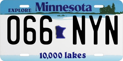 MN license plate 066NYN