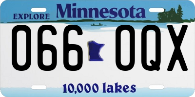 MN license plate 066OQX