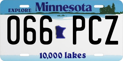 MN license plate 066PCZ