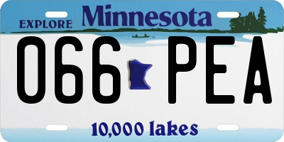MN license plate 066PEA