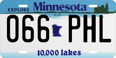 MN license plate 066PHL
