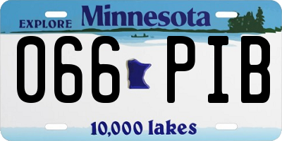 MN license plate 066PIB