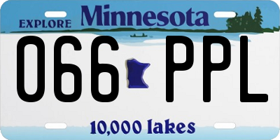 MN license plate 066PPL
