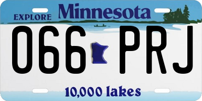 MN license plate 066PRJ