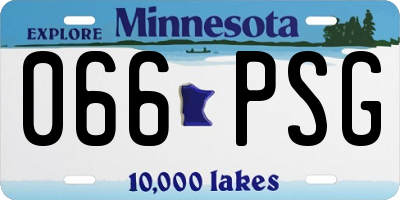 MN license plate 066PSG