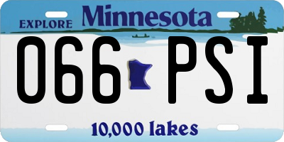MN license plate 066PSI