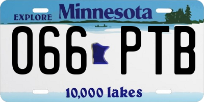 MN license plate 066PTB