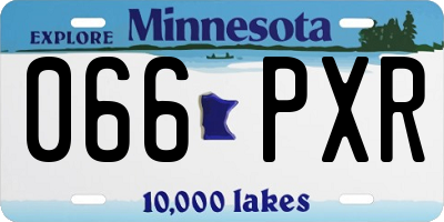 MN license plate 066PXR