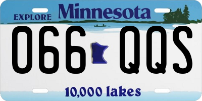MN license plate 066QQS